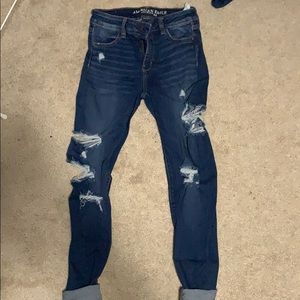 Distressed, high waisted American Eagle jeans